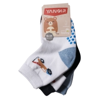 Βρεφικές κάλτσες Yanoir για αγόρια GO σετ 3 ζευγάρια αγορίστικο μοντέρνο οικονομικό με σχέδια
