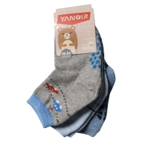 Βρεφικές κάλτσες Yanoir για αγόρια Mini cars σετ 3 ζευγάρια αγορίστικο μοντέρνο οικονομικό με σχέδια