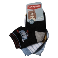 Βρεφικές κάλτσες Yanoir για αγόρια Dog σετ 3 ζευγάρια αγορίστικο οικονομικό μοντέρνο με σχέδια 1