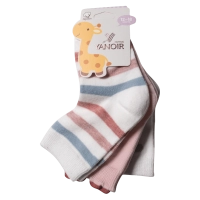 Βρεφικές κάλτσες Yanoir για κορίτσια Heart2 σετ 3 ζευγάρια κοριτσίστικο μοντέρνο με σχέδια οικονομικό ελαστικό 1 1