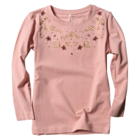 Παιδική μπλούζα Name it για κορίτσια Embroidery Σομόν κοριτσίστικη μακό εποχιακή με κέντημα μοντέρνα επώνυμη