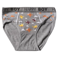 Παιδικό σλιπ βρακάκι για αγόρια Happy Boy Airplane Γκρι αγορίστικο ποιοτικό εσώρουχο με σχέδια