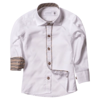 Παιδικό πουκάμισο για αγόρια Tommy άσπρο μπεζ αγορίστικα πουκάμισα παιδικά ρούχα on line αμπιγιέ για γάμο ετών