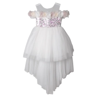 Παιδικό αμπιγέ φόρεμα για κορίτσια Siena Λευκό