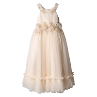 Παιδικό φόρεμα για κορίτσια Ercolano Εκρού κοριτσίστικο ποιοτικό εντυπωσιακό για γάμο βάφτιση