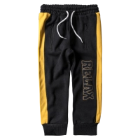Παιδικό παντελόνι φόρμας για αγόρια Relax Μαύρο Κίτρινο αγορίστικο ποιοτικό μοντέρνο φθηνό οικονομικό