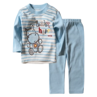 Βρεφική πιτζάμα για αγόρια Baby Hippo Σιέλ