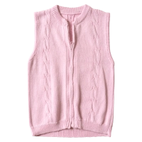 Βρεφική αμάνικη ζακέτα για κορίτσια Knitting Ροζ