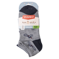 Παιδικές κάλτσες σοσονάκια για αγόρια σετ 3 ζευγάρια δίχρωμα
