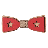 Παιδικό ξύλινο παπιγιόν για αγόρια Star κόκκινο