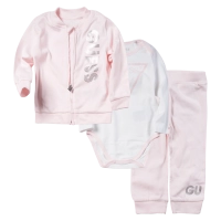 Βρεφικό σετ φόρμας GUESS για κορίτσια GU Ροζ κοριτσίστικες μοντέρνες φόρμες επώνυμες