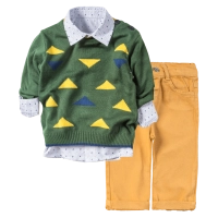 Βρεφικό σετ για αγόρια Baby Boy Πράσινο αγορίστικα μοντέρνα casual σετ για καλό ντύσιμο