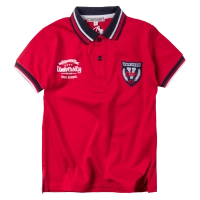 Παιδική μπλούζα New College για αγόρια New York Κόκκινο αγορίστικες πόλο κοντομάνικες μπλούζες