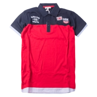 Παιδική μπλούζα New College για αγόρια NCC Κόκκινο αγορίστικες πόλο κοντομάνικες μπλούζες