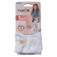 Παιδικό καλσόν για κορίτσια Yanoir Butterfly2 Άσπρο καθημερινά οικονομικά