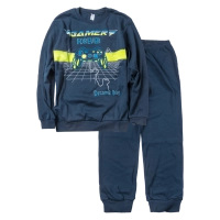Παιδική πιτζάμα Joyce για αγόρια Gamer μπλε αγορίστικες οικονομικές χειμωνιάτικες άνετες καθημερινές