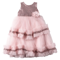 Παιδικό αμπιγέ φόρεμα για κορίτσια Queen ροζ 6-10