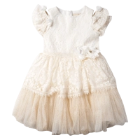 Παιδικό φόρεμα για κορίτσια Klelia εκρού κοριτσίστικα επίσημα για γάμο για βάφτιση αμπιγιέ μοντέρνα