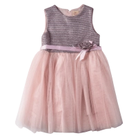 Παιδικό αμπιγέ φόρεμα για κορίτσια Miss Rose ροζ 6-9