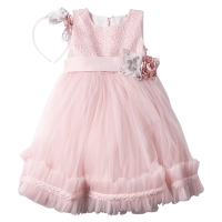Παιδικό φόρεμα για κορίτσια Lisa ροζ κοριτσίστικα επίσημα εντυπωσιακά αμπιγιέ για γάμο βάφτιση
