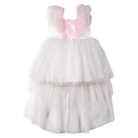 Παιδικό αμπιγέ φόρεμα για κορίτσια Swan white