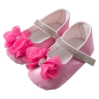 Βρεφικά παπούτσια αγκαλιάς για κορίτσια Flowers φούξια κοριτσίστικα καθημερινά οικονομικά για βόλτα