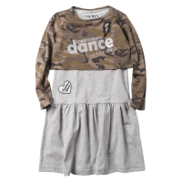 Παιδικό φόρεμα ΕΒΙΤΑ για κορίτσια Dance γκρι κοριτσίστικα οικονομικά καθημερινά επώνυμα άνετα