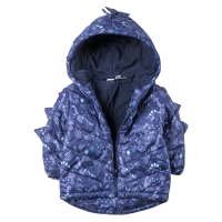 Παιδικό μπουφάν για αγόρια Dinosaur Μπλε αγορίστικα μοντέρνα ζεστά ποιοτικά μπουφάν