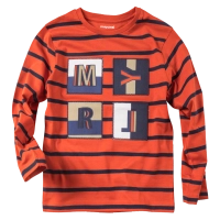 Παιδική μπλούζα Mayoral για αγόρια MYRL Πορτοκαλί αγορίστικες μοντέρνες μακρυμάνικες μπλούζες