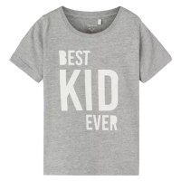 Παιδική μπλούζα Name it για αγόρια Best Kid γκρι