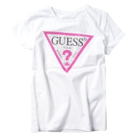 Παιδική μπλούζα GUESS για κορίτσια USA άσπρο κοριτσίστικα επώνυμα μοντέρνα κλασικά casual