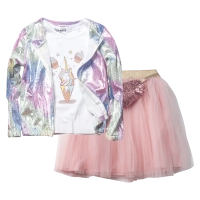 Παιδικό σετ Εβίτα για κορίτσια Unicorn candy Foil ελληνικά επώνυμα παιδικά ρούχα tutu για κοριτσάκια ετών online