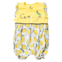 Βρεφικό φορμάκι Εβίτα για κορίτσια More lemons Κίτρινο καθημερινά καλοκαιρινά φορμάκια 1