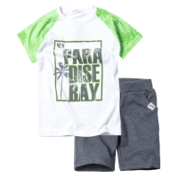 Παιδικό σετ NEK για αγόρια Paradise bay άσπρο πράσινο καθημερινά αγορίστικα online 1