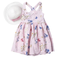 Παιδικό φόρεμα Εβίτα για κορίτσια Spring ροζ καθημερινά χαριτωμένα φορέματα online 1