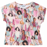 Παιδική μπλούζα Mayoral για κορίτσια Girls power πολύχρωμο