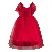Παιδικό αμπιγέ φόρεμα για κορίτσια Priscilla κόκκινο 2-5