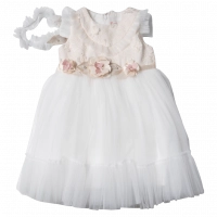 Βρεφικό αμπιγέ φόρεμα για κορίτσια Iris ιβουαρ