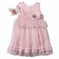 Bρεφικό αμπιγέ φόρεμα για κορίτσια  Alice ροζ