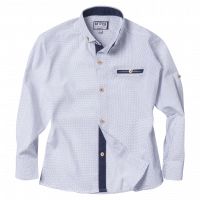 Παιδικό πουκάμισο για αγόρια Dot άσπρο 5-16 αγορίστικα καλά πουκάμισα γάμο βάφτιση εκκλησία ετών online