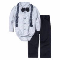 Βρεφικό σετ με πουκάμισο για αγόρια Mini Sir Άσπρο