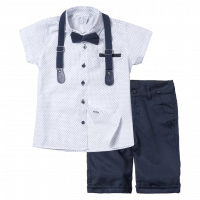 Παιδικό σετ με πουκάμισο για αγόρια Cross άσπρο 5-8
