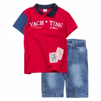 Παιδικό σετ για αγόρια Υachting κόκκινο καθημερινά αγορίστικα μοντέρνα online (1)