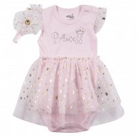 Βρεφικό φόρεμα για κορίτσια Princess heart ροζ ιδιαίτερα κοριτσίστικα φιρεματάκια online (1)