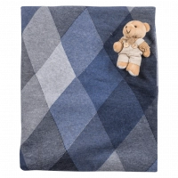 Παιδική κουβέρτα για αγόρια Papabear μπλε ζεστές μαλακές κουβερτούλες για μωράκια online