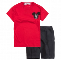 Παιδικό σετ Emery για αγόρια Yankees κόκκινο αγορίστικα καθημερινά μακό βαμβακερά εεπώνυμα ετών σχολείο (1)