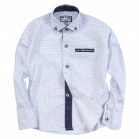Παιδικό πουκάμισο για αγόρια Guster 1-4 άσπρο αγορίστικα καλό ντύσιμο βαφτίσεις εκκλησία (1)