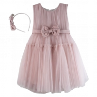 Παιδικό αμπιγέ φόρεμα για κορίτσια Claudia ροζ 