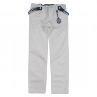 Παιδικό παντελόνι New College για αγόρια Light άσπρο μοντέρνα με τιράντες σε ίσια γραμμή online (1)