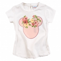 Βρεφική μπλούζα Disney για κορίτσια Bella άσπρη κοριτσίστικα μακό  Minnie online απλά δώρο